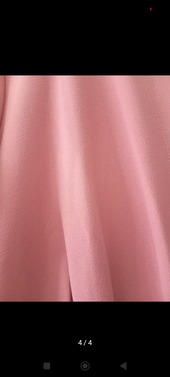 Pembe Uzun Kollu Drapeli Kadın Elbise - Görsel 3