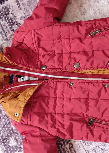 Bordo Fermuarlı Erkek Çocuk Mont - Görsel 2