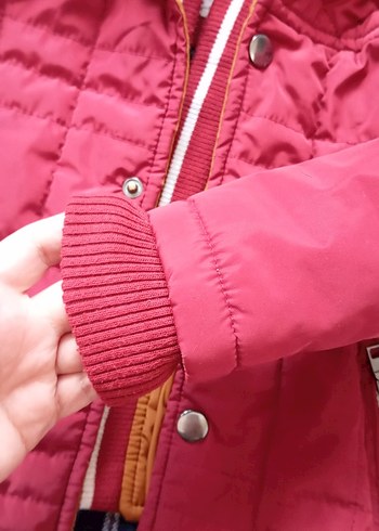 Bordo Fermuarlı Erkek Çocuk Mont - Görsel 3