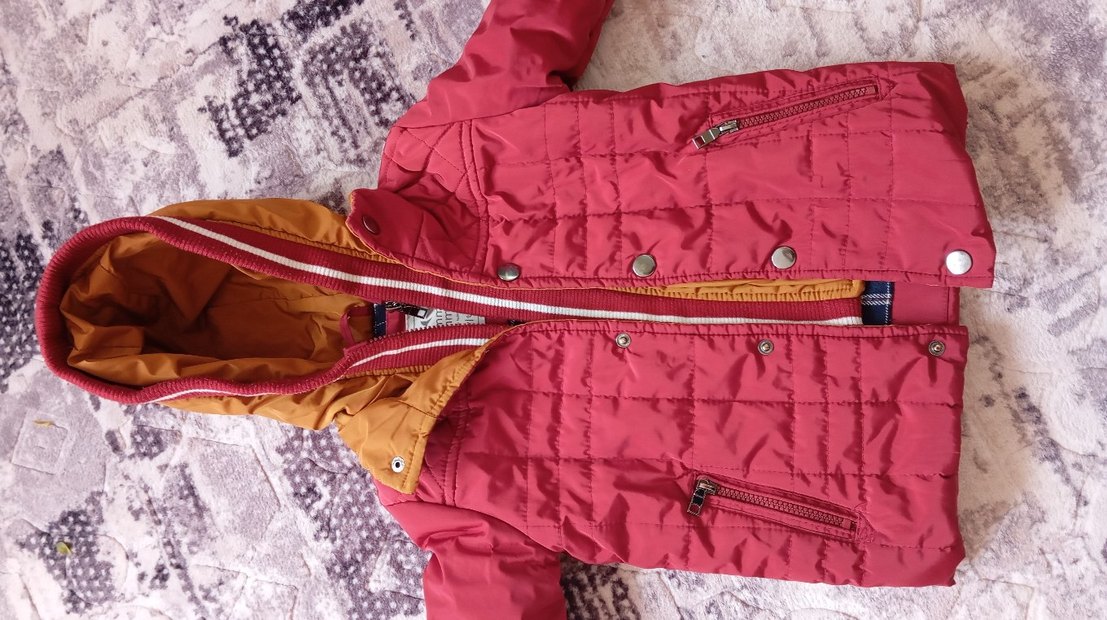 Bordo Fermuarlı Erkek Çocuk Mont - Görsel 2