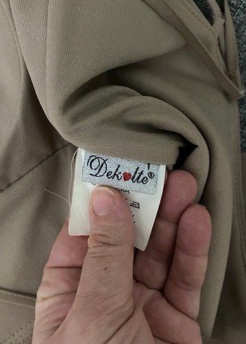 Vizon Drapeli Abiye Elbise - Görsel 6