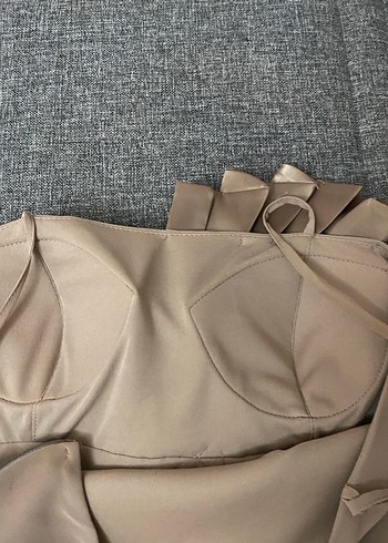 Vizon Drapeli Abiye Elbise - Görsel 5