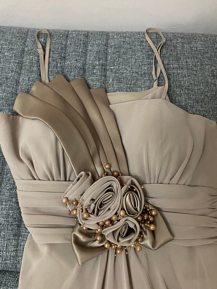 Vizon Drapeli Abiye Elbise - Görsel 2