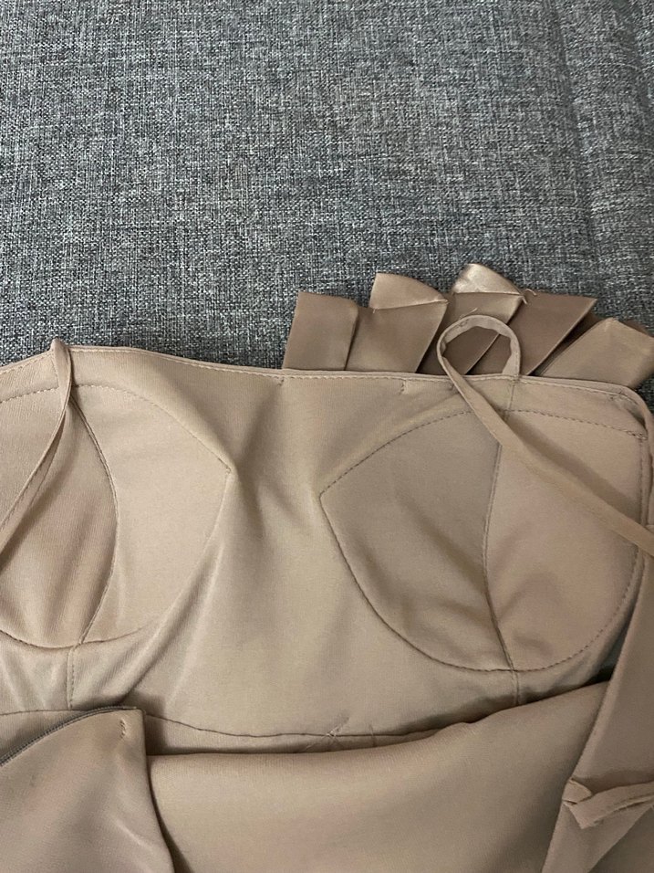 Vizon Drapeli Abiye Elbise - Görsel 5