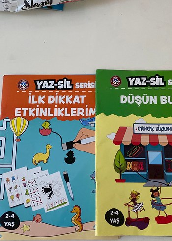 Çocuk akademi Yaz-Sil Serisi 2-4 Yaş Etkinlik Kitapları