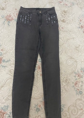 LCW Payetli Nakışlı Kadın Jean - Görsel 2