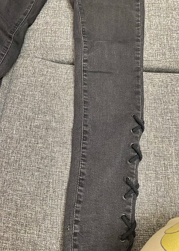 Skinny Yüksek Bel Gri Kadın Kot Pantolon - Görsel 3