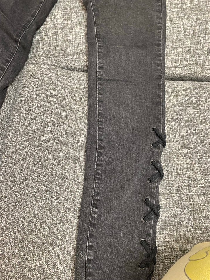 Skinny Yüksek Bel Gri Kadın Kot Pantolon - Görsel 3