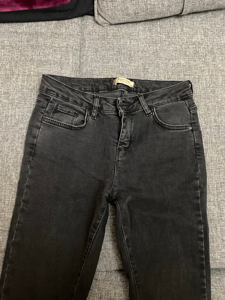 Skinny Yüksek Bel Gri Kadın Kot Pantolon - Görsel 2