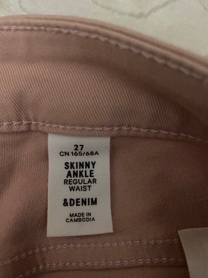 Pembe Kadın Denim Pantolon - Görsel 2