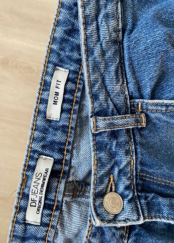 Kadın Mavi Bol Kesim Midi Denim Pantolon - Görsel 3