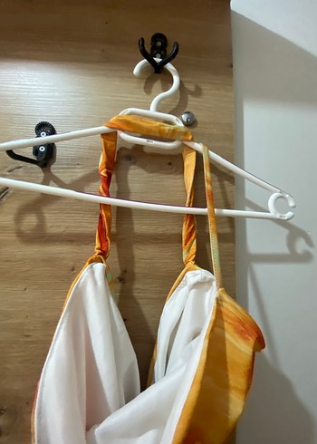 Kadın Çok Renkli Drapeli Uzun Askısız Elbise - Görsel 2