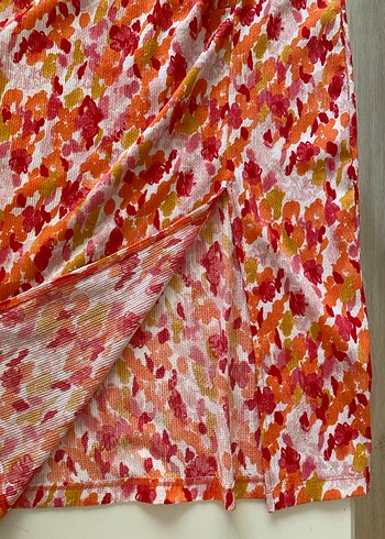 Çiçek Desenli Drapeli Uzun Bohem Etek - Görsel 2