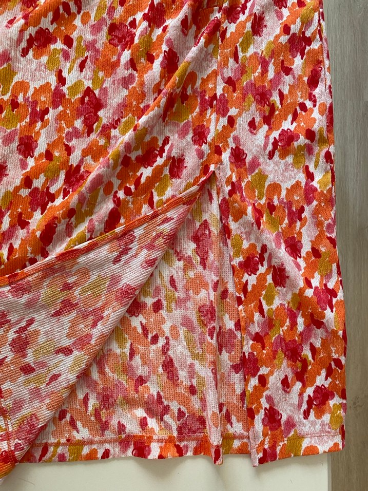 Çiçek Desenli Drapeli Uzun Bohem Etek - Görsel 2