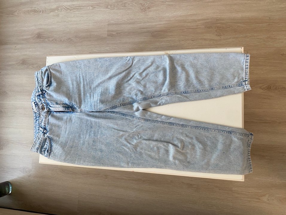 Gri Midi Boy Salaş Kadın Kot Pantolon - Görsel 2