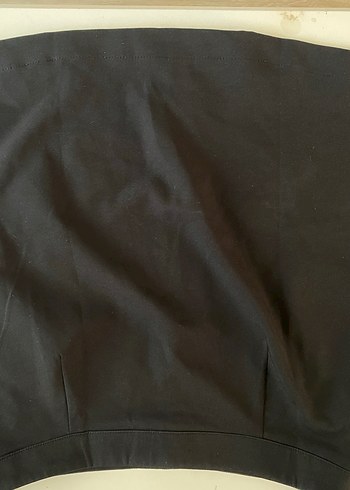 Düğmeli Düz Siyah Midi Etek - Görsel 5