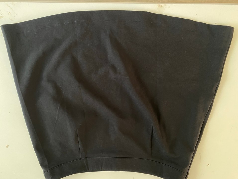 Düğmeli Düz Siyah Midi Etek - Görsel 5