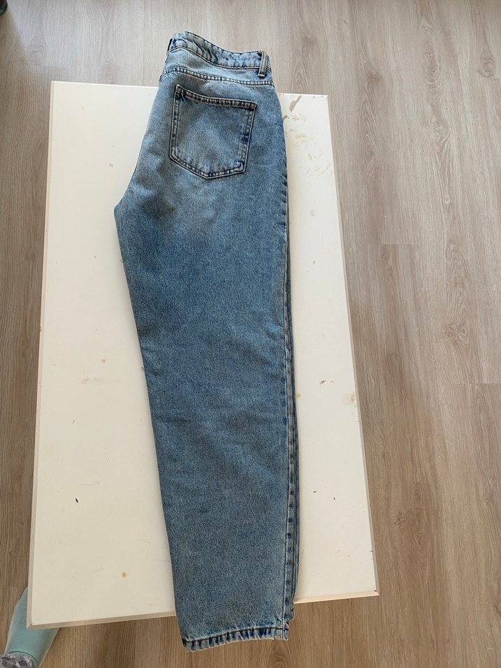 Gri Renkli Rahat Kesim Kadın Denim Pantolon - Görsel 3