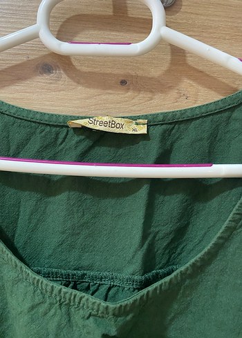 Kolsuz Kemerli Midi Keten Elbise - Görsel 2