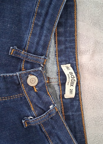28 Beden Kadın Mavi Denim Normal Boy İspanyol Paça Jean
