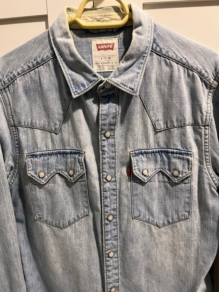 Levi's Mavi erkek kot gömlek — görsel 4/5