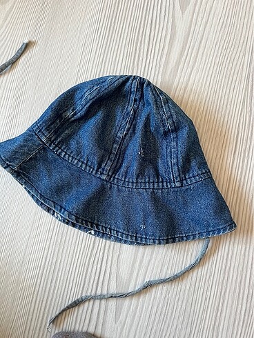 6-12 Ay, 18 cm Beden mavi Renk kot bebek şapka