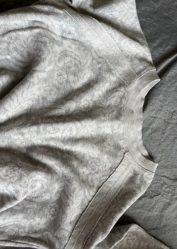 Gri Uzun Kollu Kadın Sweatshirt - Görsel 3