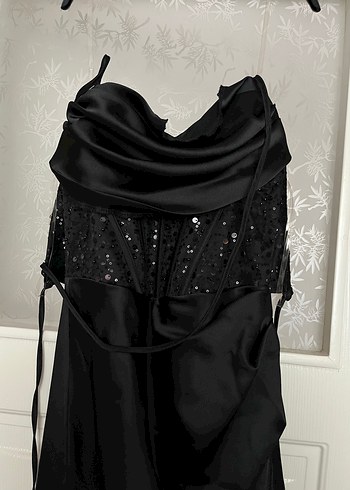 siyah abiye elbise - Görsel 5