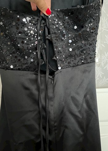 siyah abiye elbise - Görsel 8