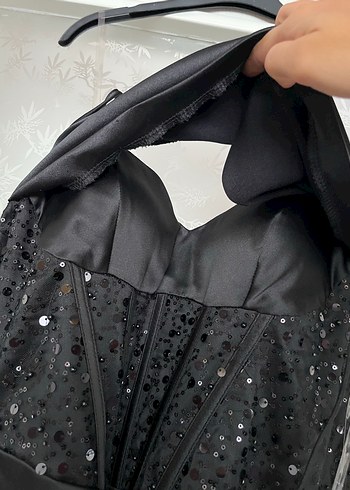 siyah abiye elbise - Görsel 3