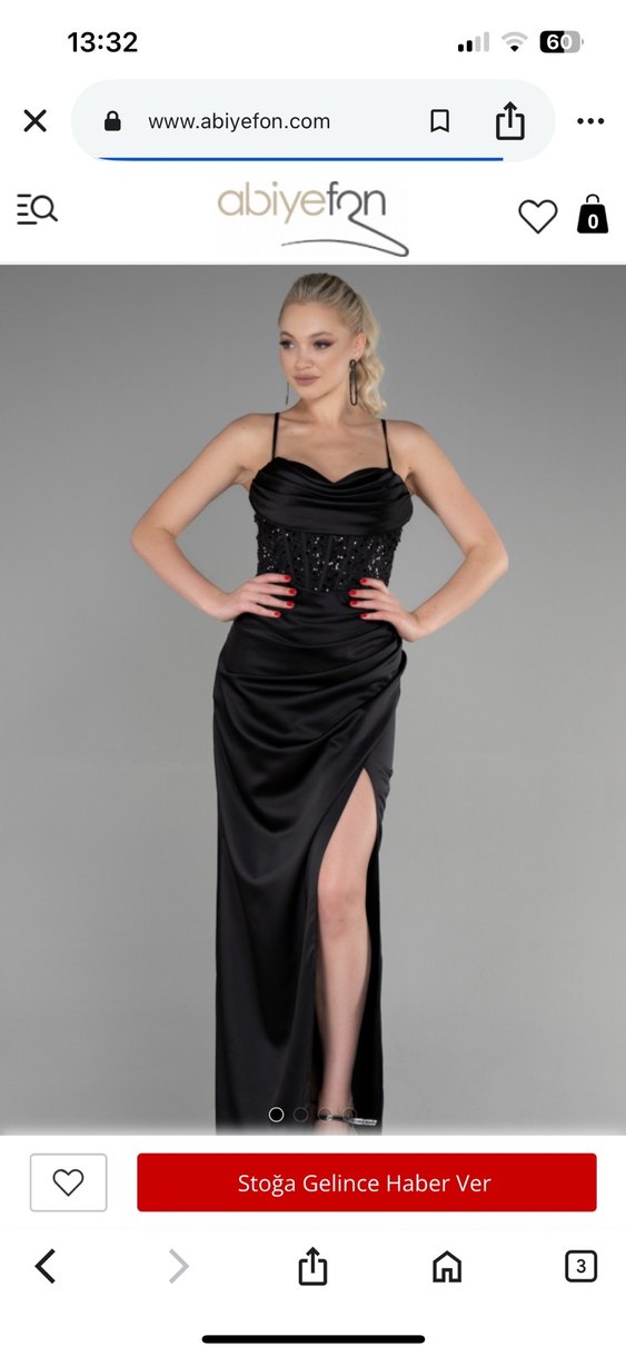 siyah abiye elbise - Görsel 2