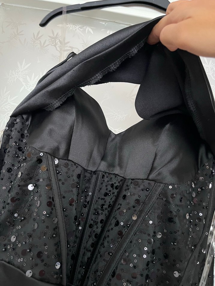 siyah abiye elbise - Görsel 3