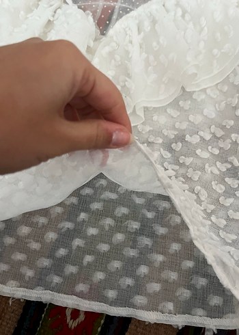 Trendyolmilla Beyaz Fırfırlı Detaylı Bluz - Görsel 6