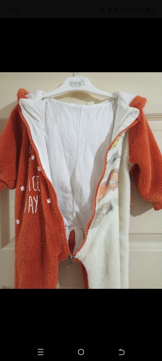 Renkli Baskılı Erkek Bebek Kalın Tulum - Görsel 4