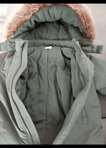 Gri Bebek Erkek Tulum Kürklü Kapüşonlu - Görsel 3