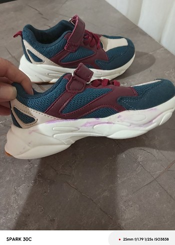 Renkli Bağcıklı ve Cırt Cırtlı Erkek Çocuk Spor Ayakkabı - Görsel 6