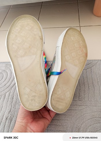 Kızlar İçin Renkli Bağcıklı Spor Ayakkabı - Görsel 6