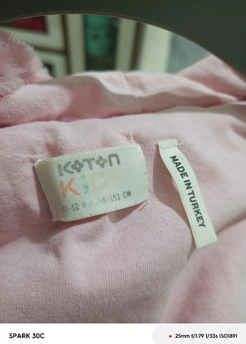 Kız Çocuk Pembe Peluş Kapüşonlu Yelek - Görsel 4