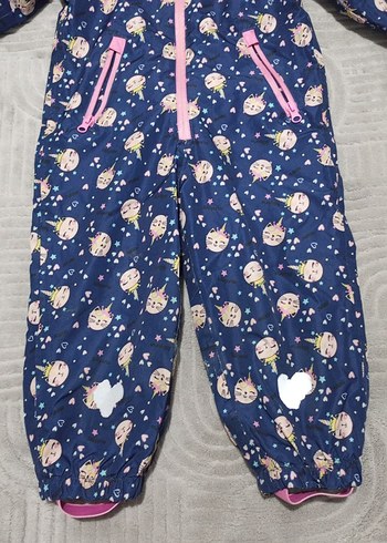 Renkli Desenli Bebek Kız Tulumu - Görsel 7