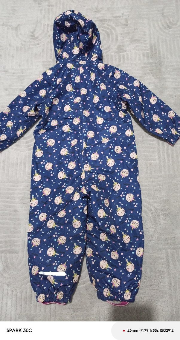 Renkli Desenli Bebek Kız Tulumu - Görsel 2