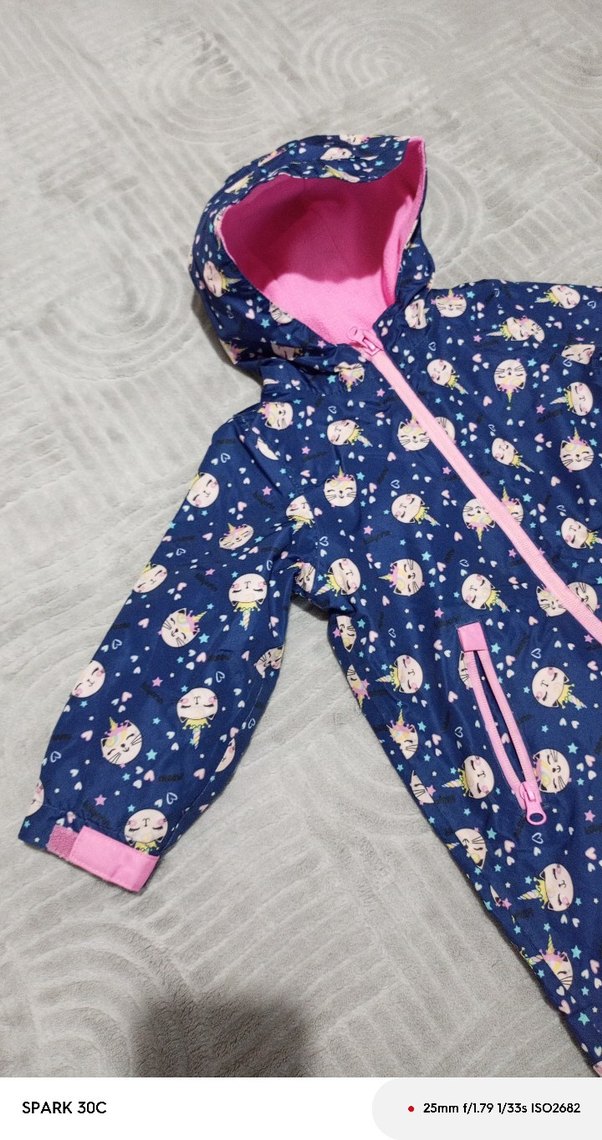 Renkli Desenli Bebek Kız Tulumu - Görsel 3