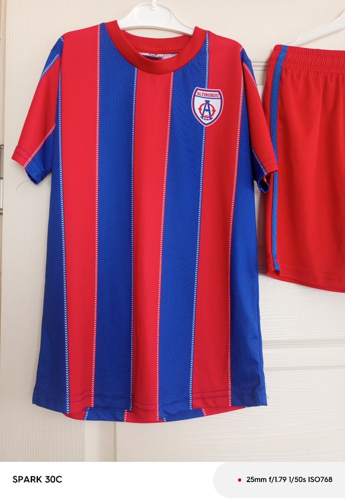 Kırmızı Çizgili Spor Erkek Forma Takımı - Görsel 2