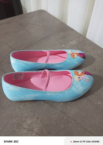 Kız Çocuk Mavi Elastik Bantlı Babet Ayakkabı - Görsel 4