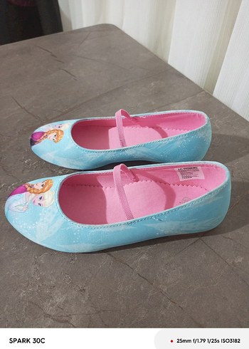 Kız Çocuk Mavi Elastik Bantlı Babet Ayakkabı - Görsel 2