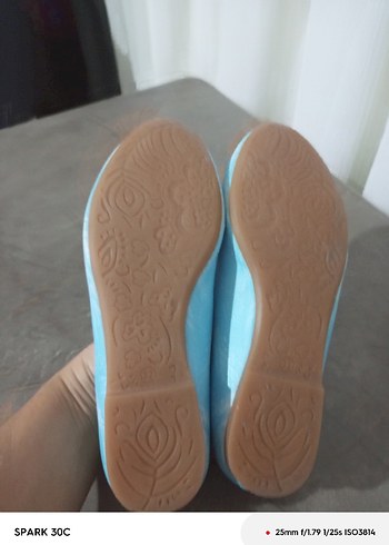 Kız Çocuk Mavi Elastik Bantlı Babet Ayakkabı - Görsel 5