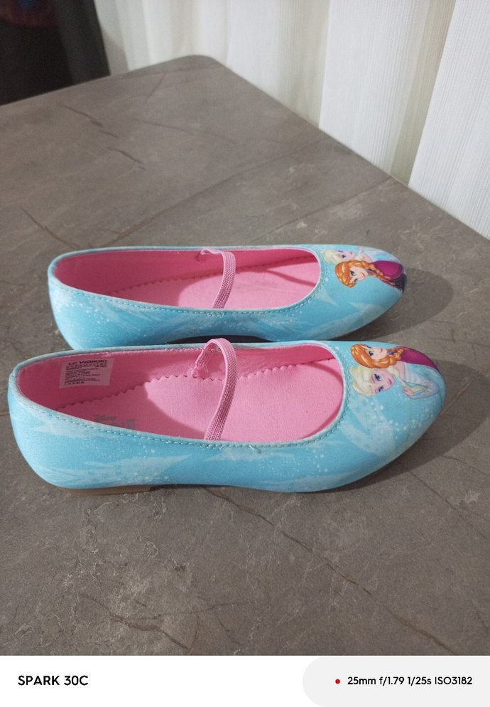 Kız Çocuk Mavi Elastik Bantlı Babet Ayakkabı - Görsel 4