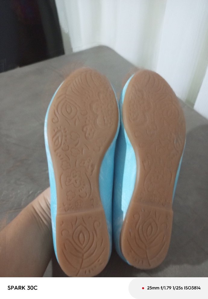 Kız Çocuk Mavi Elastik Bantlı Babet Ayakkabı - Görsel 5