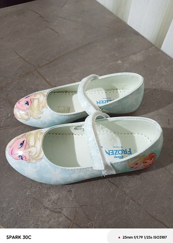 Beyaz Kız Çocuk Babet - Baskılı, Tokalı - Görsel 2