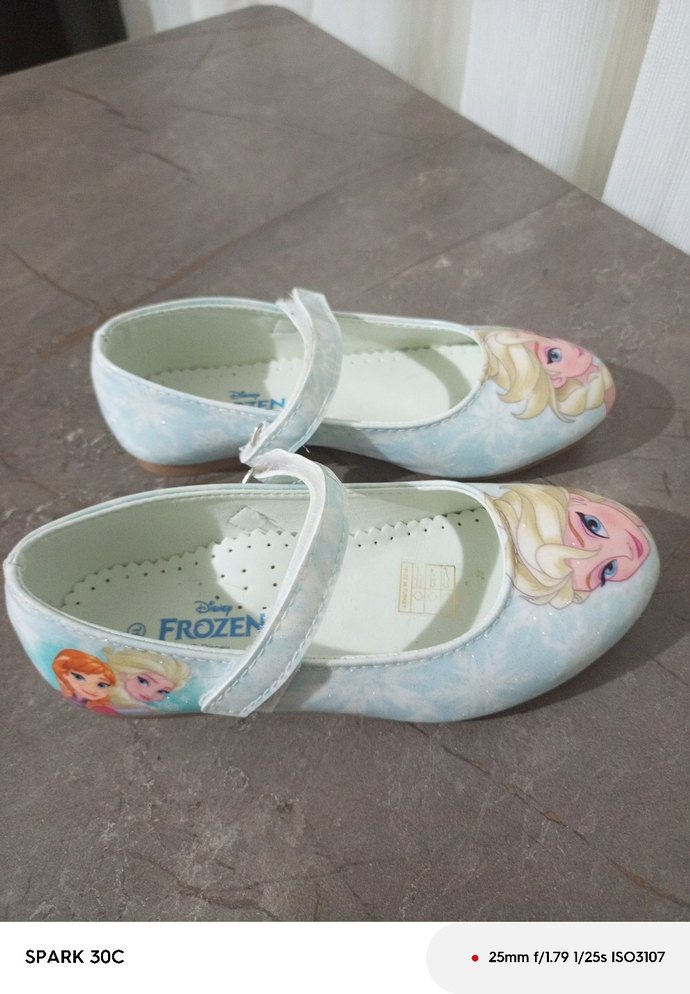 Beyaz Kız Çocuk Babet - Baskılı, Tokalı - Görsel 4