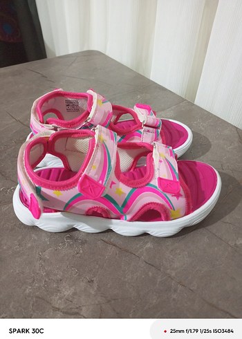 Pembe Renkli Bağcıklı Kız Çocuk Sandalet - Görsel 4